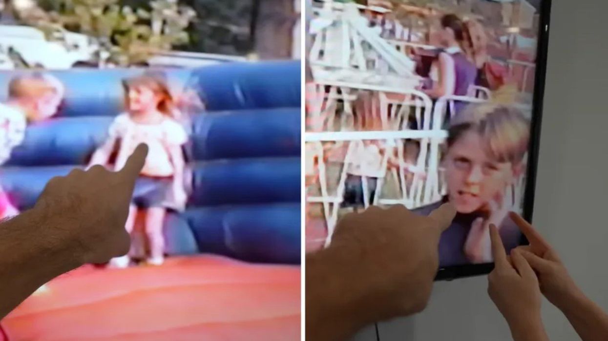 Influencer couple discover they crossed paths as kids in 90s home video