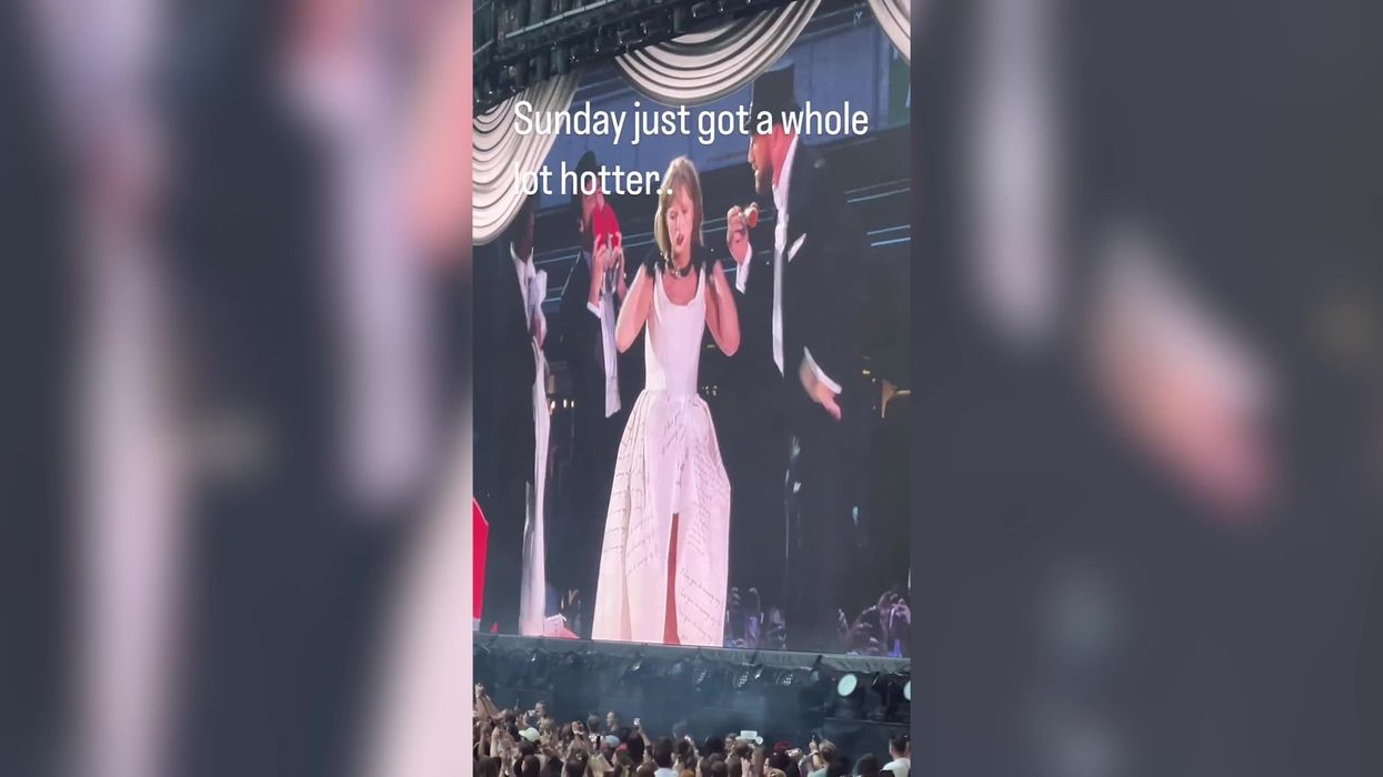 Travis Kelce appeared on stage for the first time at Taylor Swift's London show