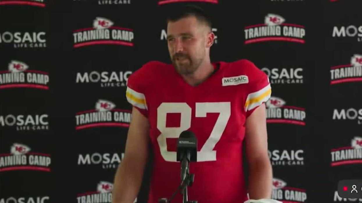 Travis Kelce stars in Tommy Hilfiger campaign with dog he got with Taylor Swift