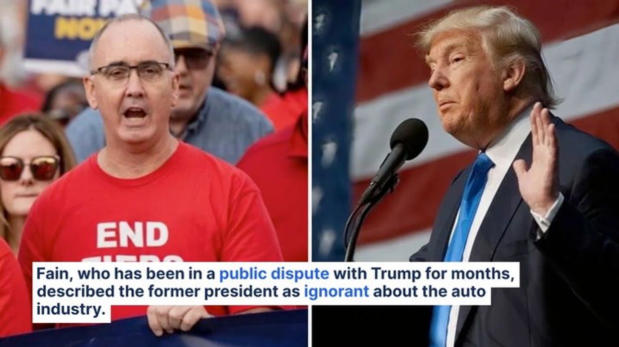 What does 'Trump is a scab' mean?