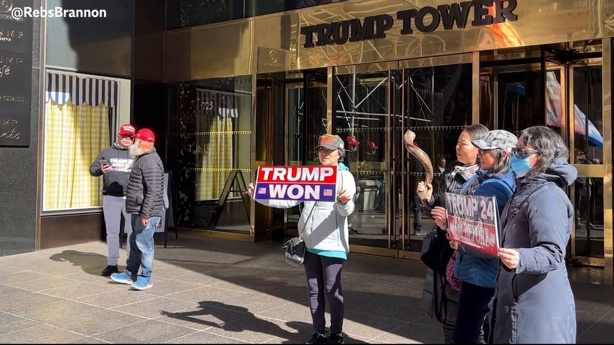 Trump asked his fans to 'protest' indictment outside Trump Tower - and five showed up
