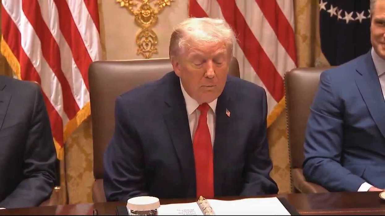 Trump brushes off accusation of sleeping in Cabinet meeting: 'It got pretty boring'