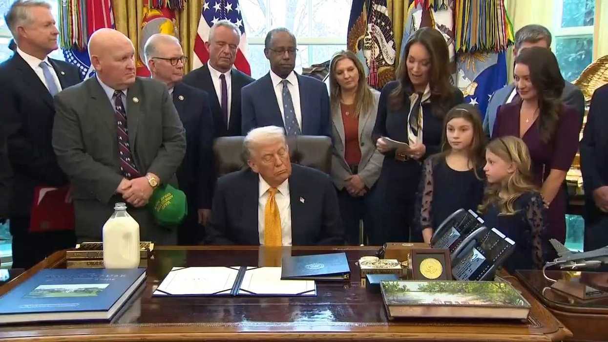 Donald Trump accused of 'snoozing on the job again' in the Oval Office