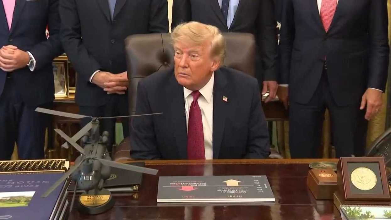 Trump appears to fall asleep during yet another White House event: 'He's lights out'