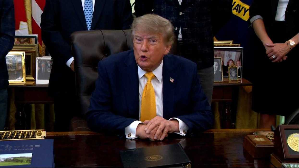 Trump appears with new 'brunette' hair and everyone is baffled
