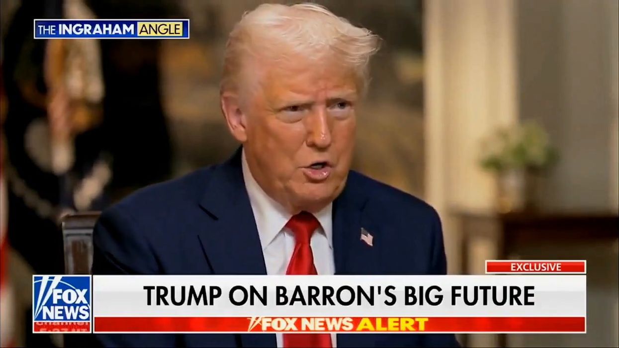 Trump praises son Barron's 'unbelievable aptitude in technology' for turning on a laptop