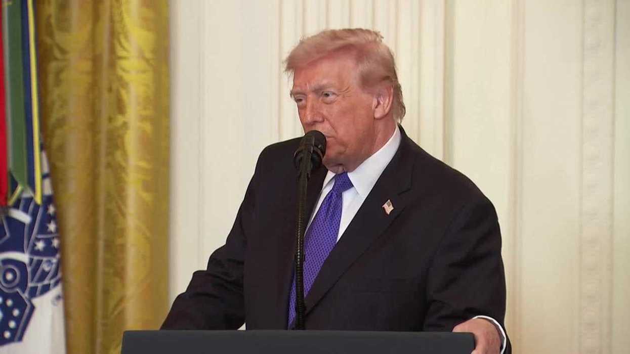 Trump's pivot from honouring US troops to bragging about ballroom and gold drapes is 'unhinged'