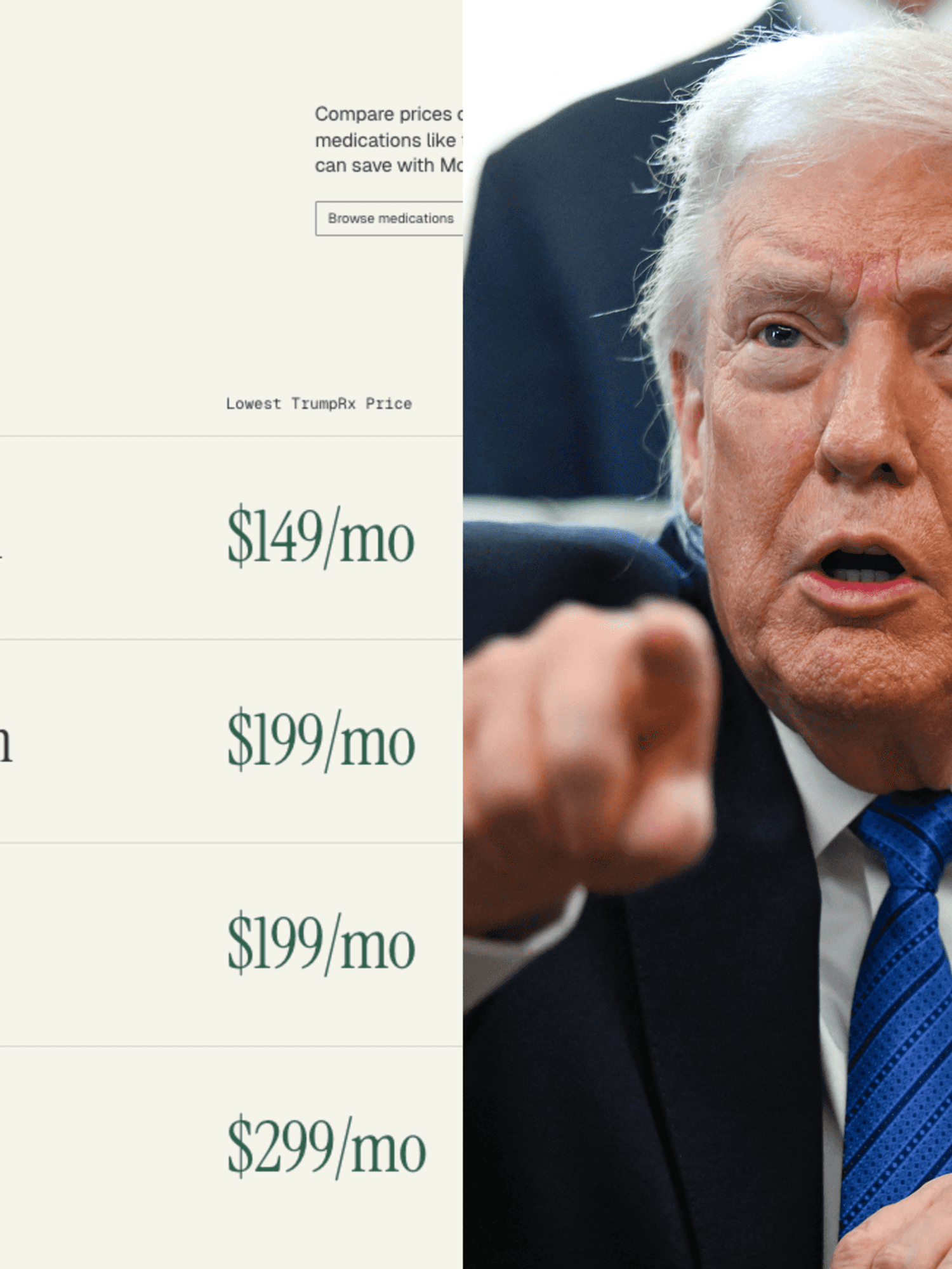 TrumpRx launches promising Americans cut-price medication - but everyone’s saying the same thing