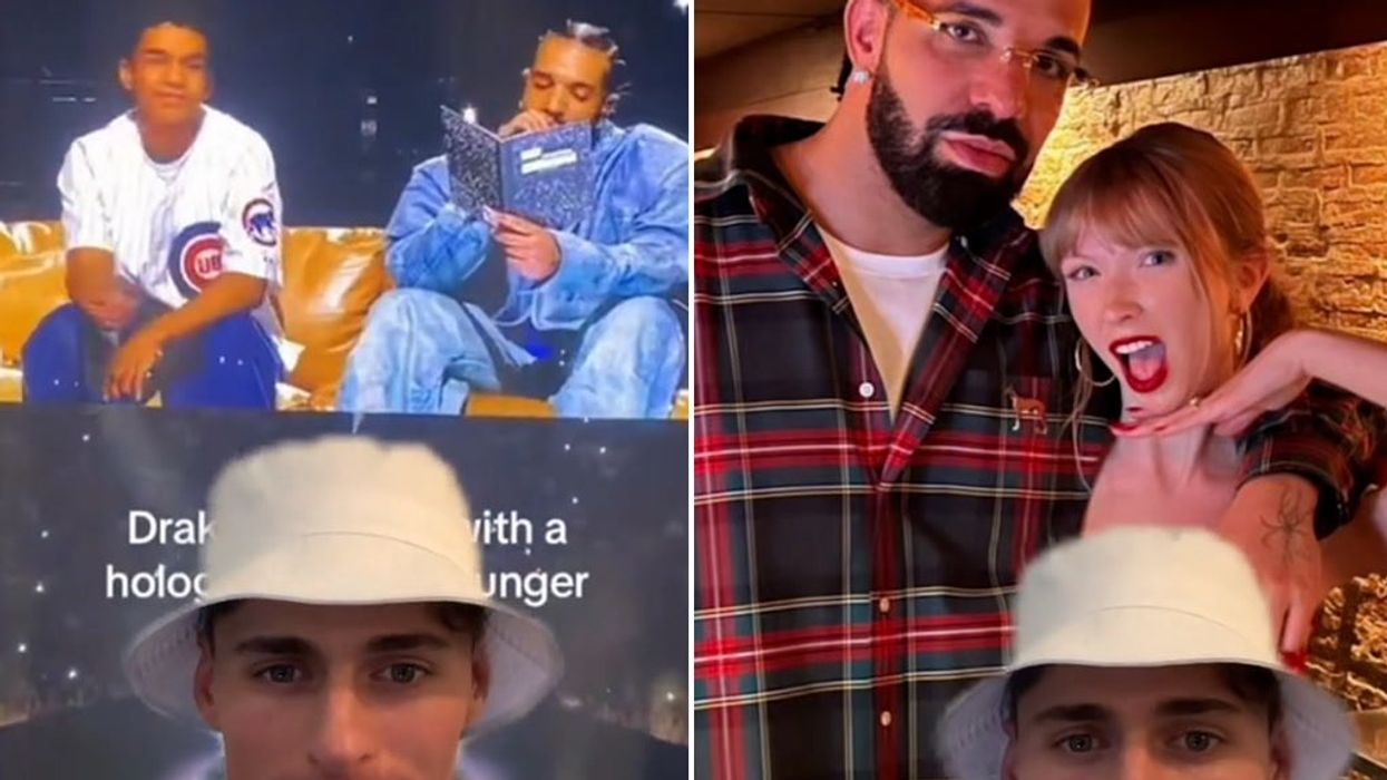 The truth behind the 'hologram' that handed Drake a book at concert