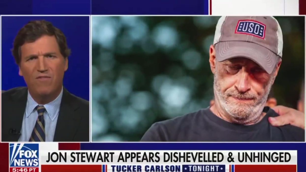Jon Stewart had a brutal response after Tucker Carlson mocked his height