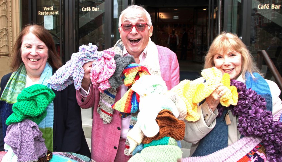 Christopher Biggins among stars wrapping Royal Albert Hall in mile-long scarf