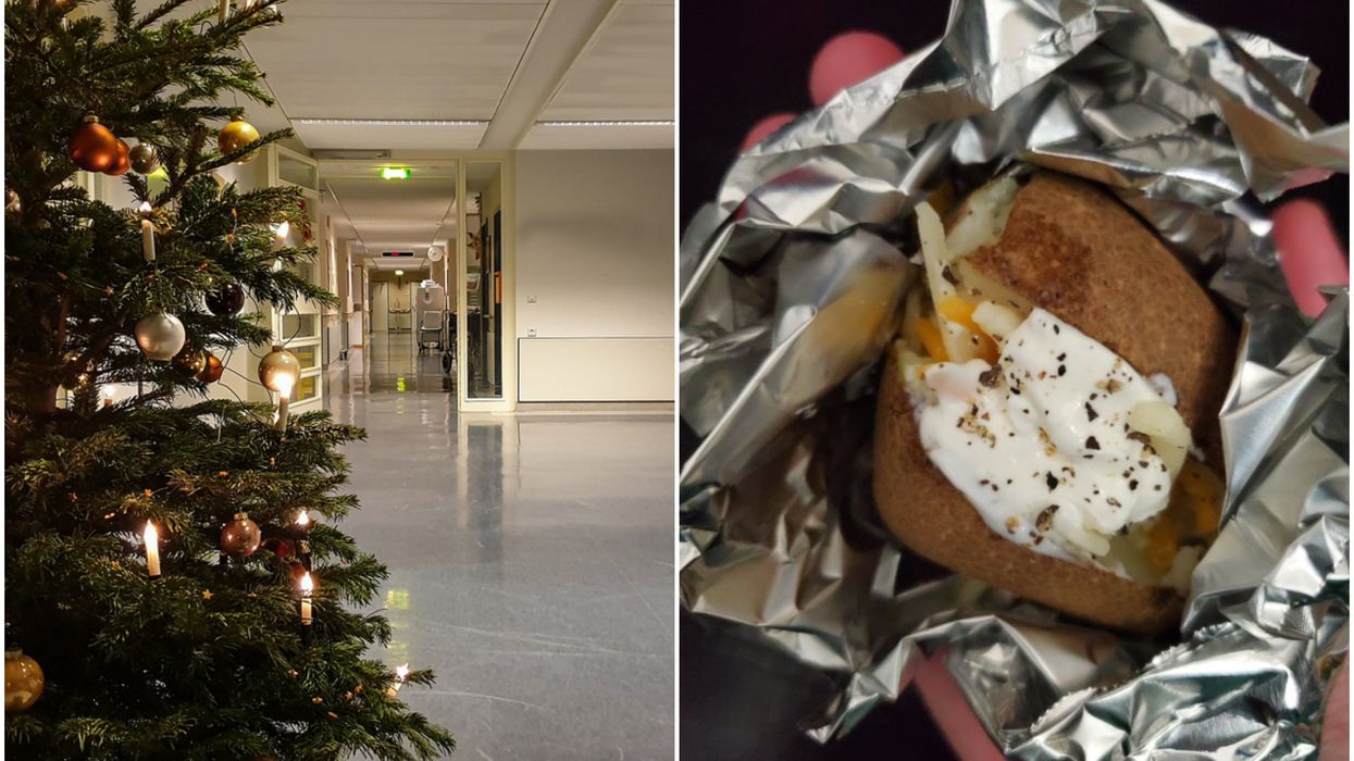 Hospital staff get baked potato as a 'Christmas bonus' from work