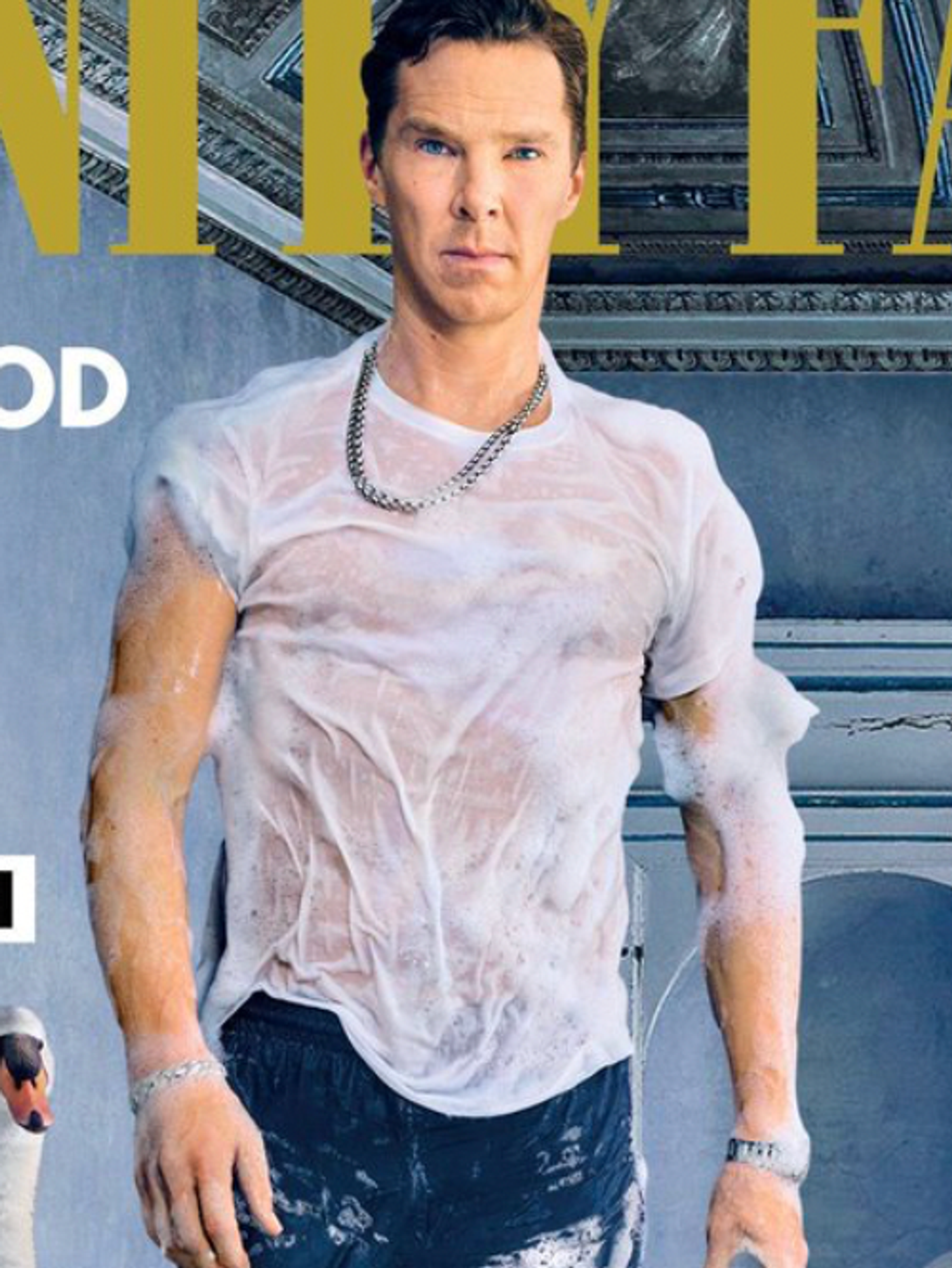 Vanity Fair cover featuring Benedict Cumberbatch and swans in a bath has readers puzzled
