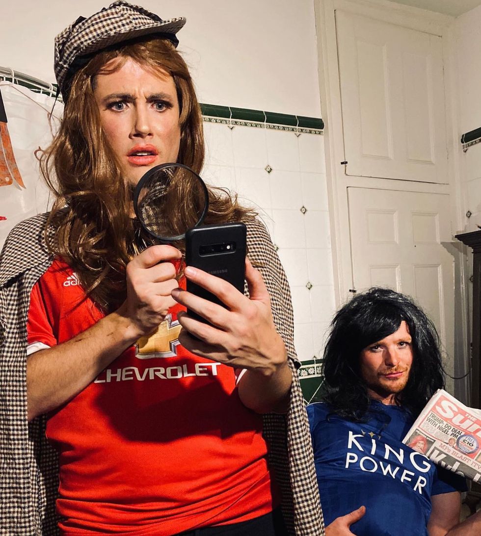 Two men wearing outfits