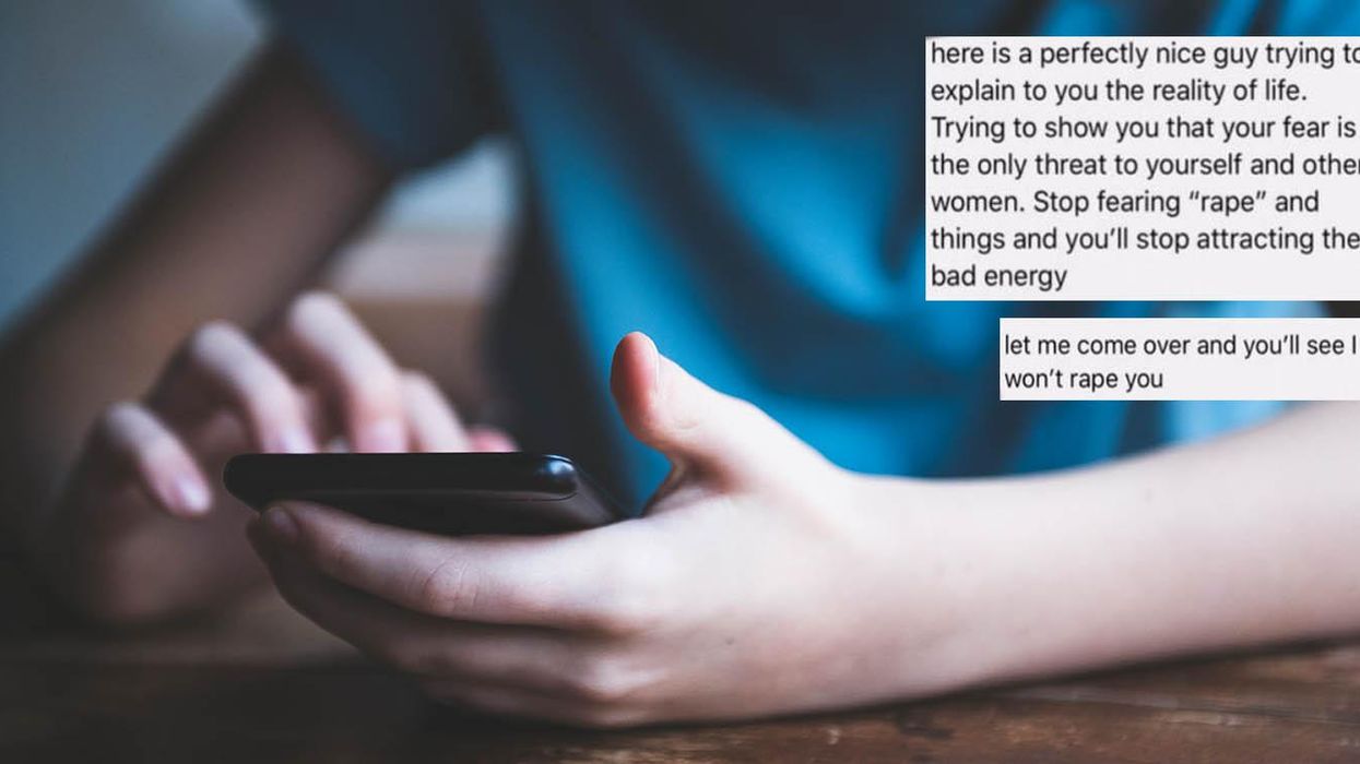 Two of many creepy messages sent by the would-be iPhone buyer
