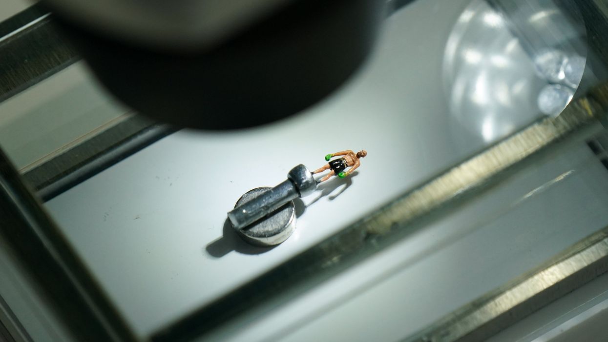 Tyson Fury micro sculpture (Jacob King/PA)