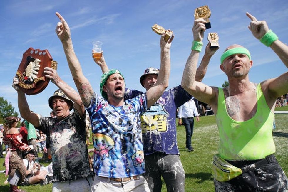 \u2018The Old School Ravers\u2019 were the winning team (Gareth Fuller/PA)