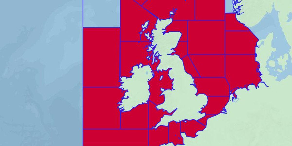 Shipping Forecast: Friday's red weather map has become an instant meme Shipping Forecast: Friday's red weather map has become an instant meme