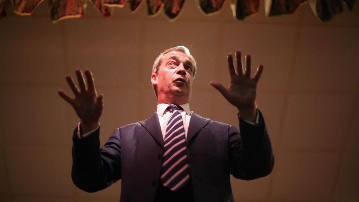Ukip leader Nigel Farage campaigning in South Shields on April 30th.
