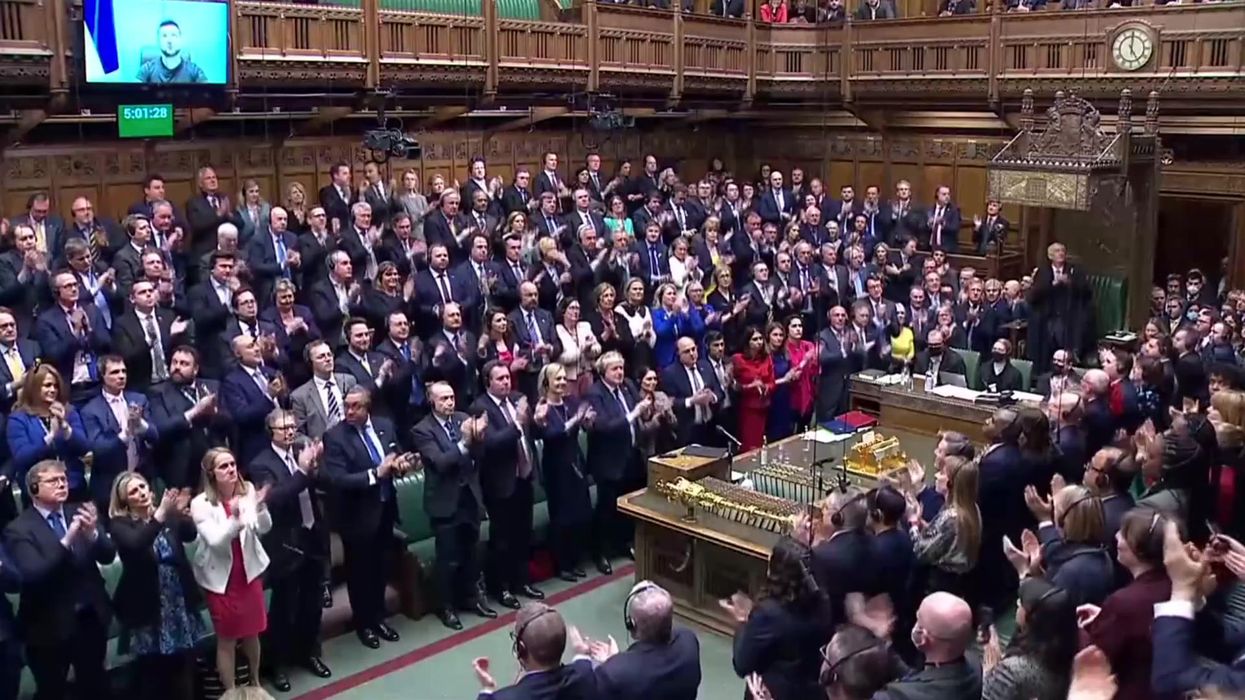 Volodymyr Zelensky makes historic speech to UK MPs - and people were left in tears