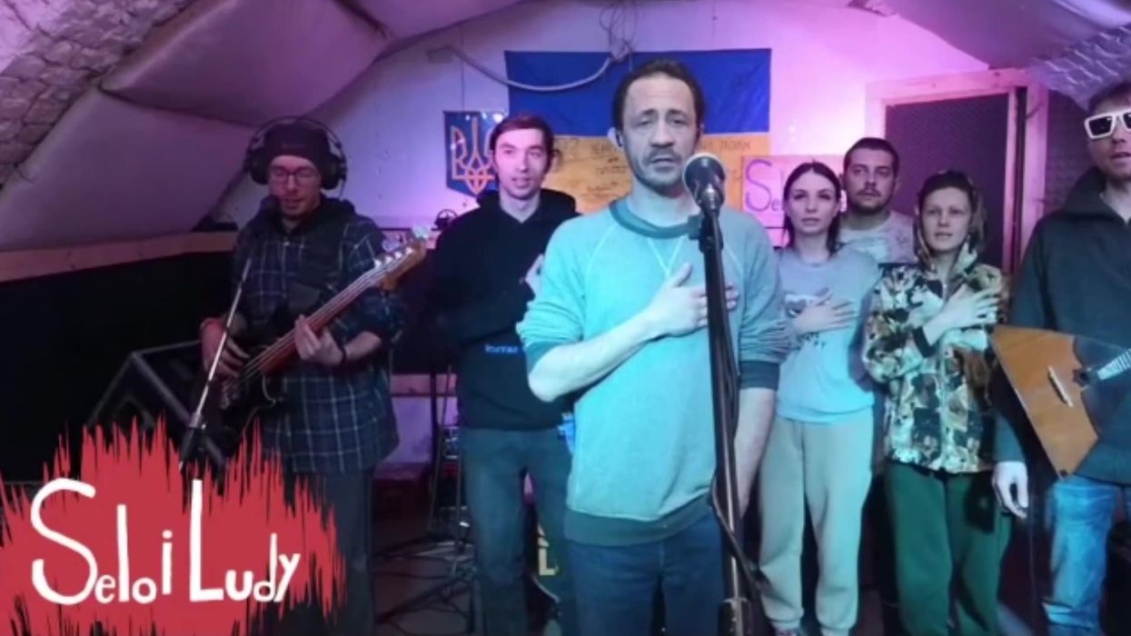 A Ukrainian band are live-streaming performances from a bomb shelter