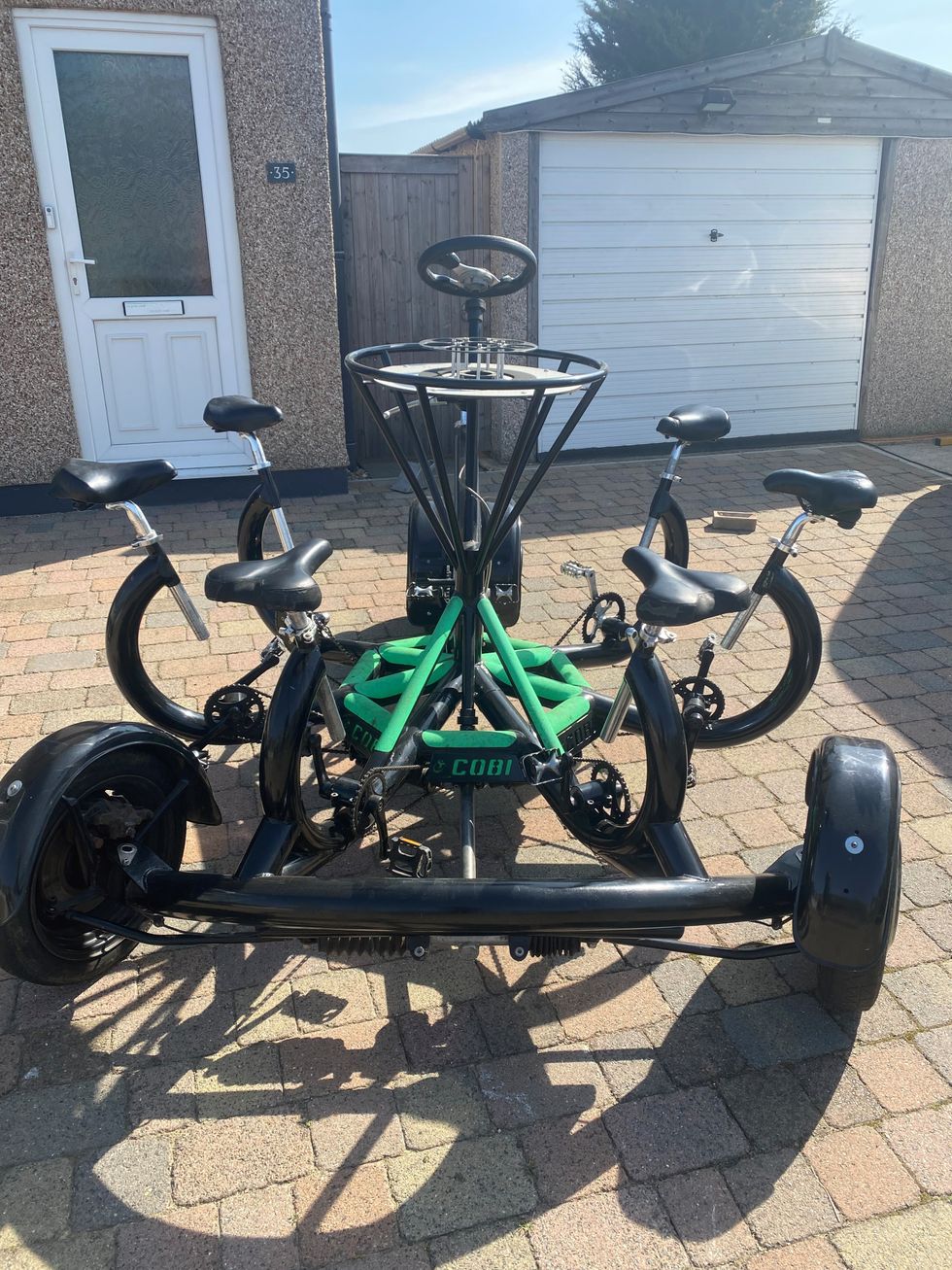 University friends will attempt to cycle the length of the UK on a seven-seater bike