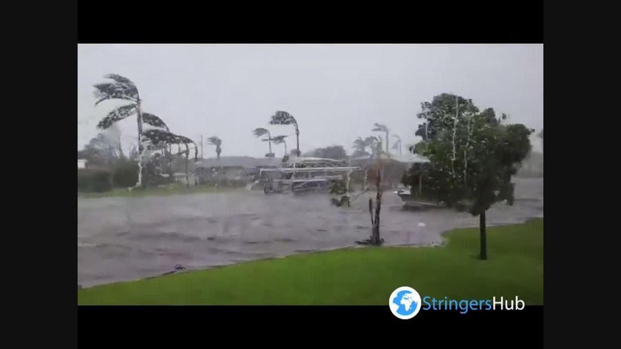 Woman releases 'hurricane ball' during Cat-4 Ian to see where the winds take it