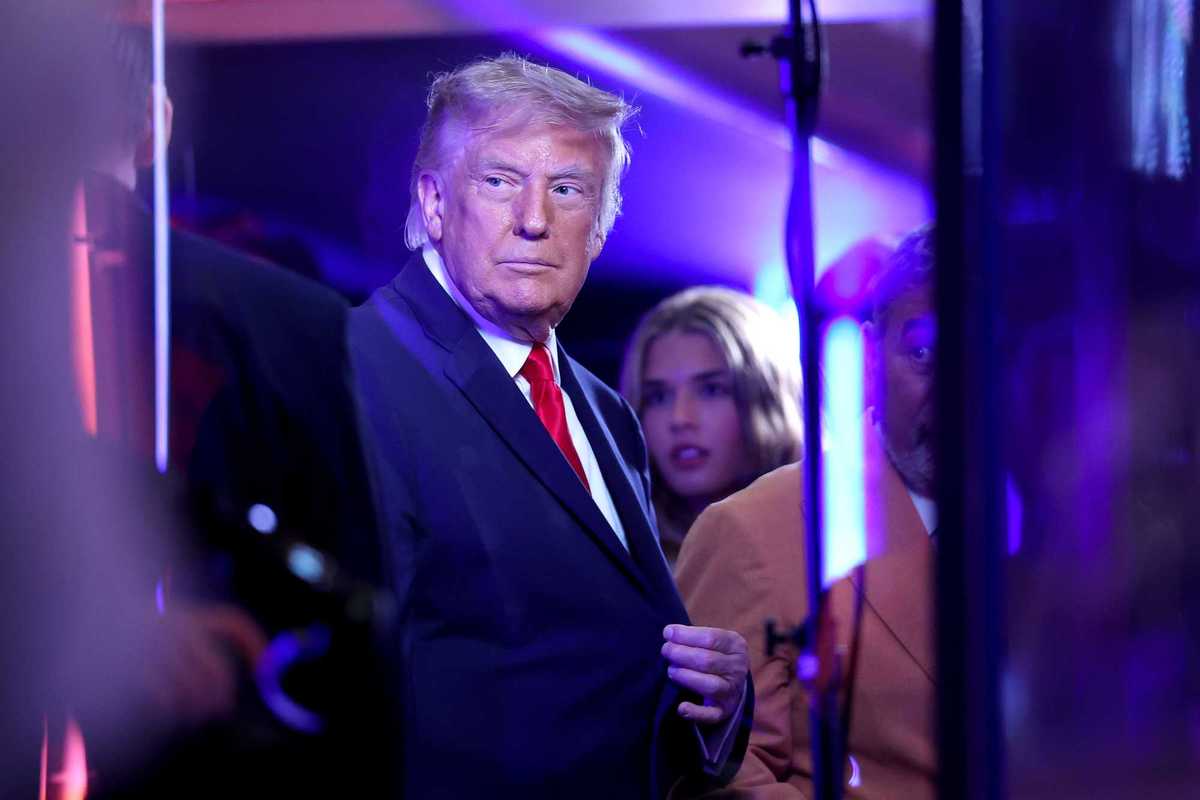 US president Donald Trump at game three of the NBA finals at Madison Square Gardens.