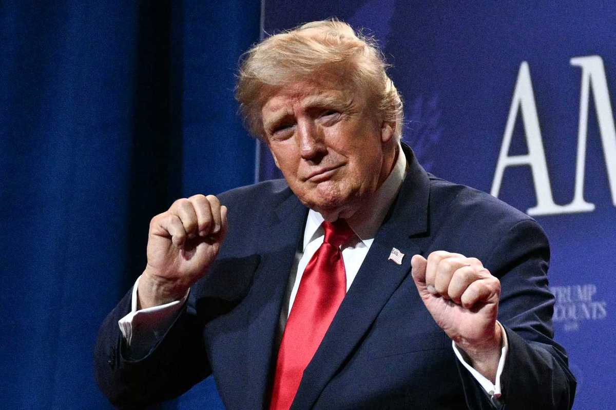US President Donald Trump dances as he leaves the stage after speaking at an event promoting his administration's recent tax-relief initiative at Red Rock Casino Resort and Spa in Las Vegas, Nevada, on August 5, 2026
