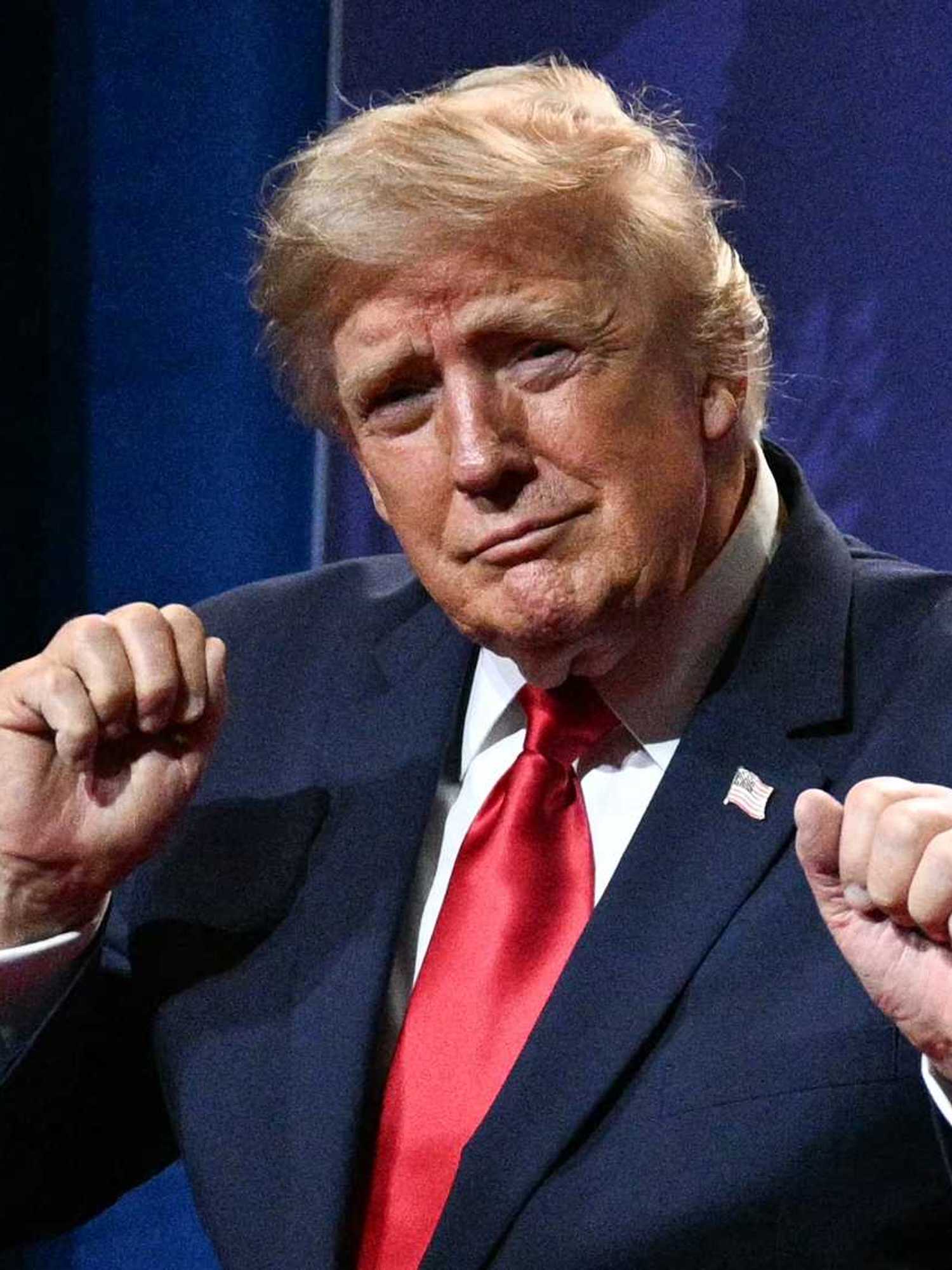 US President Donald Trump dances as he leaves the stage after speaking at an event promoting his administration's recent tax-relief initiative at Red Rock Casino Resort and Spa in Las Vegas, Nevada, on August 5, 2026