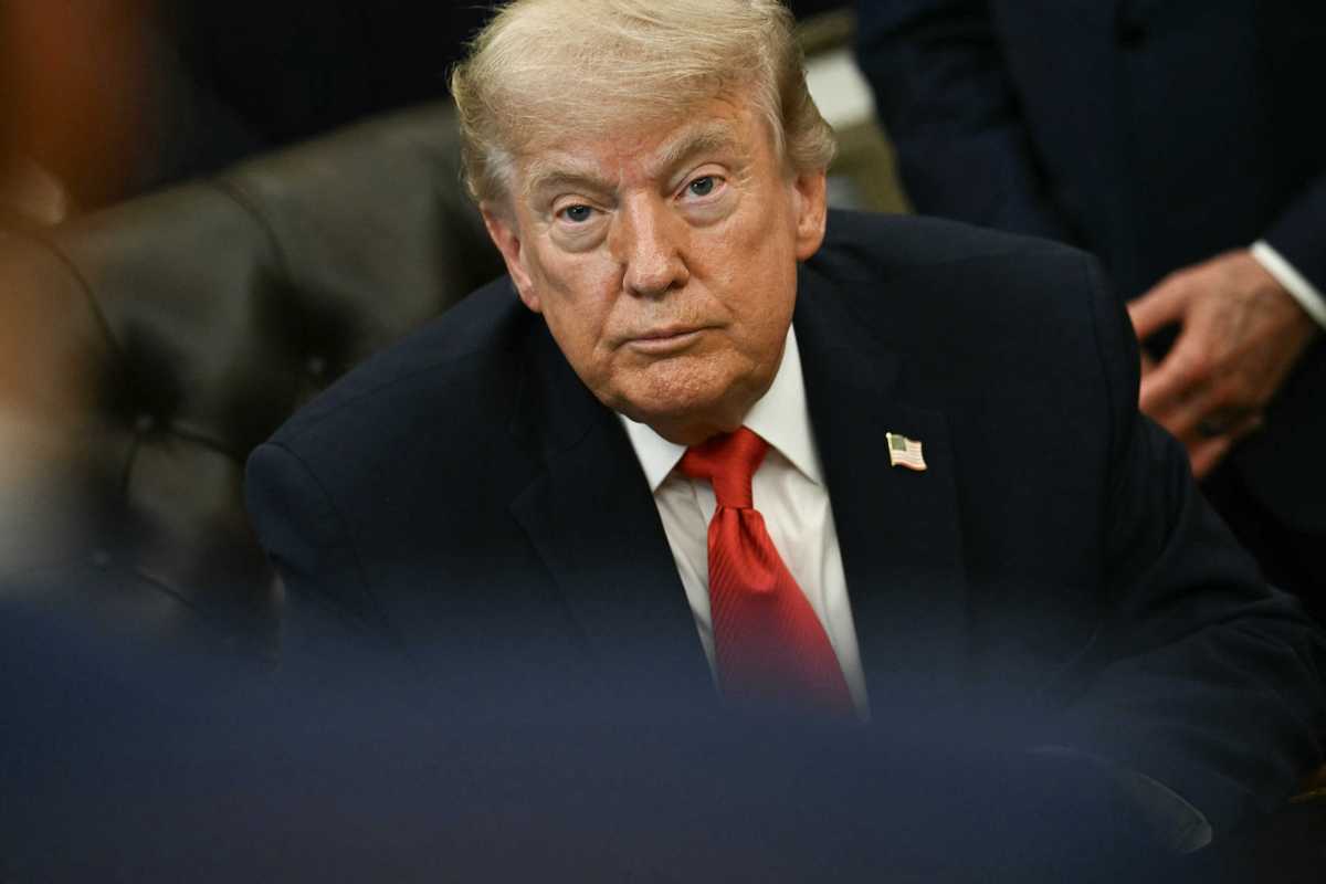 US president Donald Trump in the Oval Office.