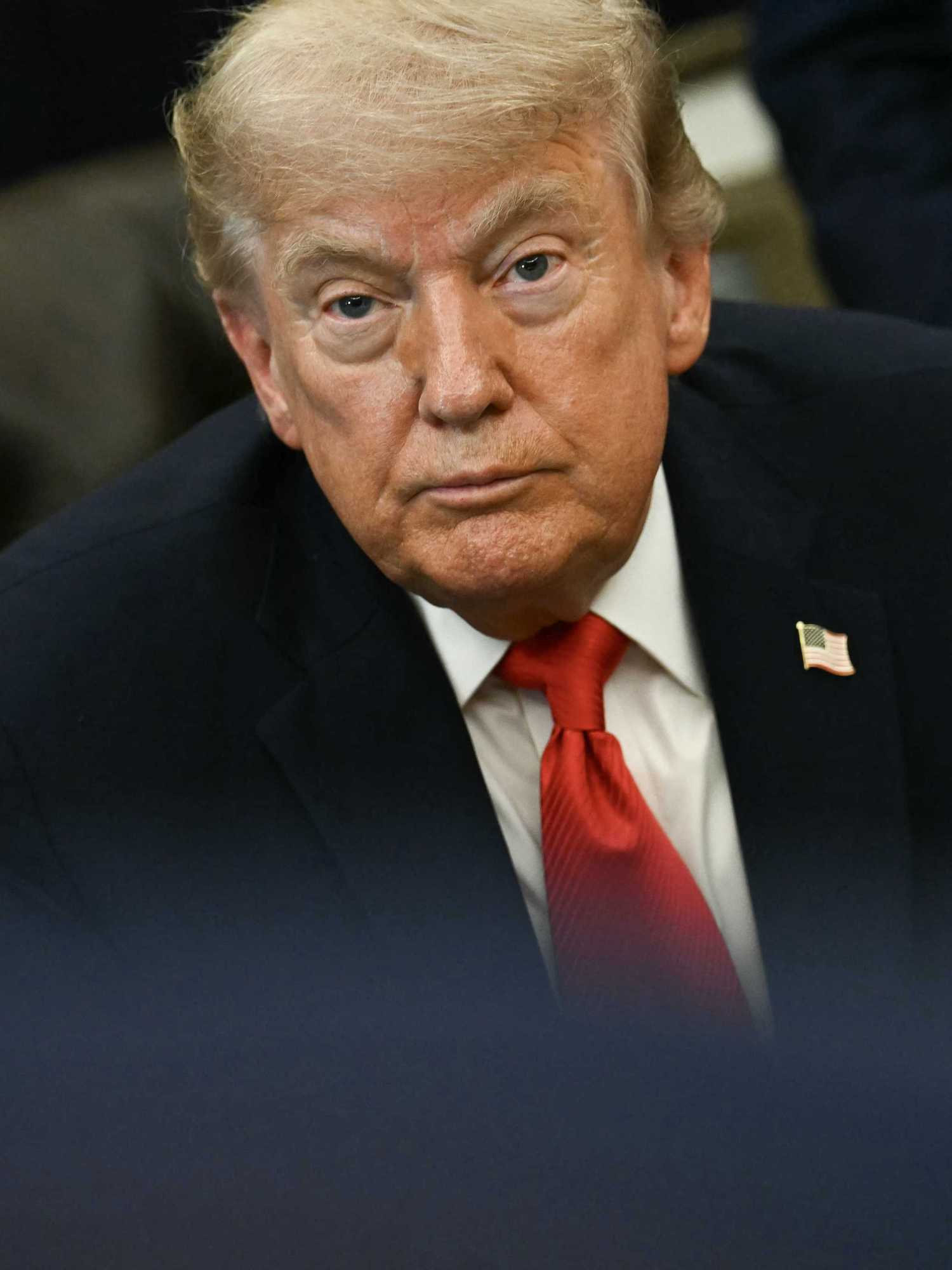 US president Donald Trump in the Oval Office.