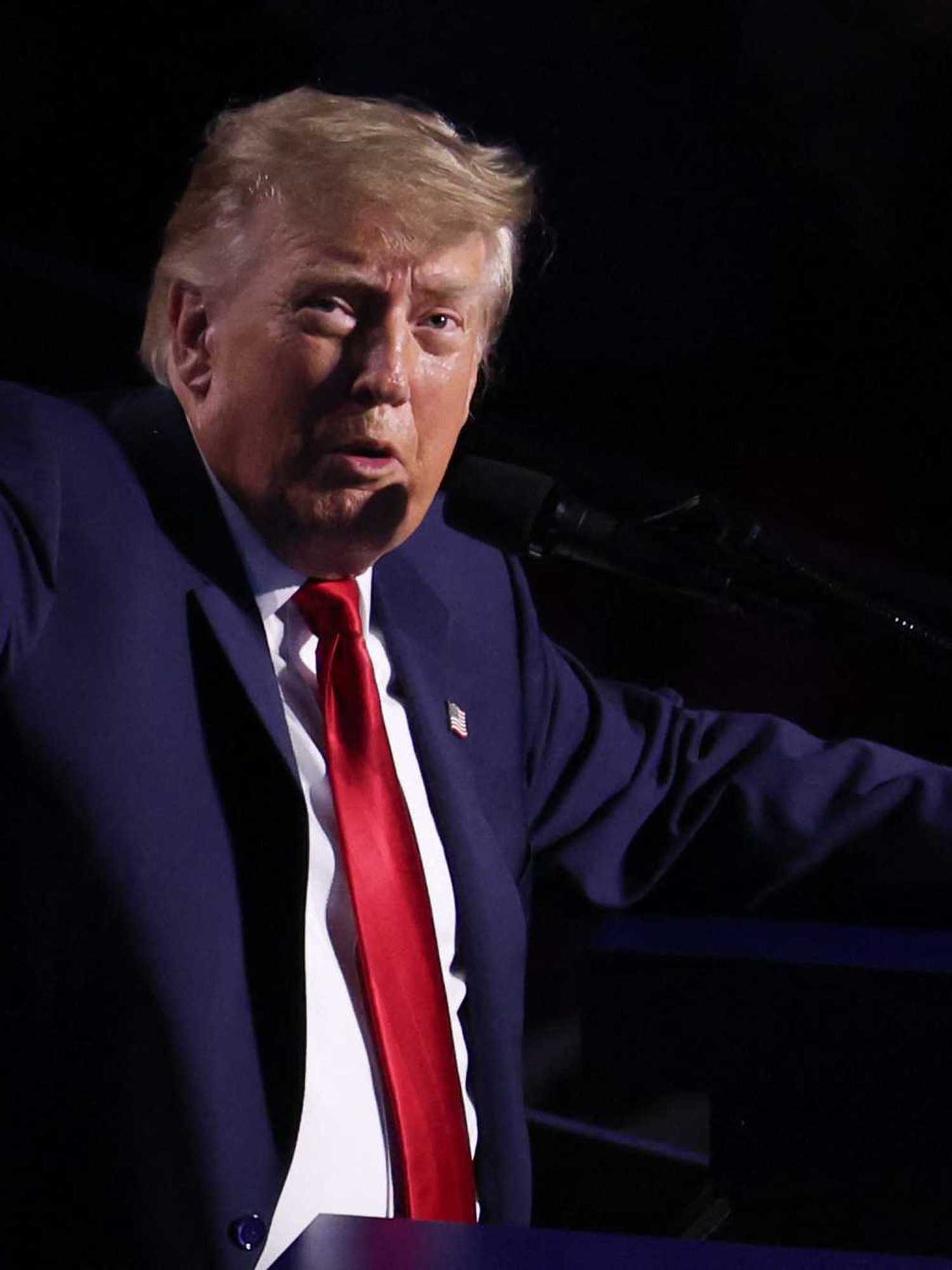 US President Donald Trump speaks during the second day of the Republican National Committee midterm convention at the American Airlines Center in Dallas, Texas on September 10, 2026