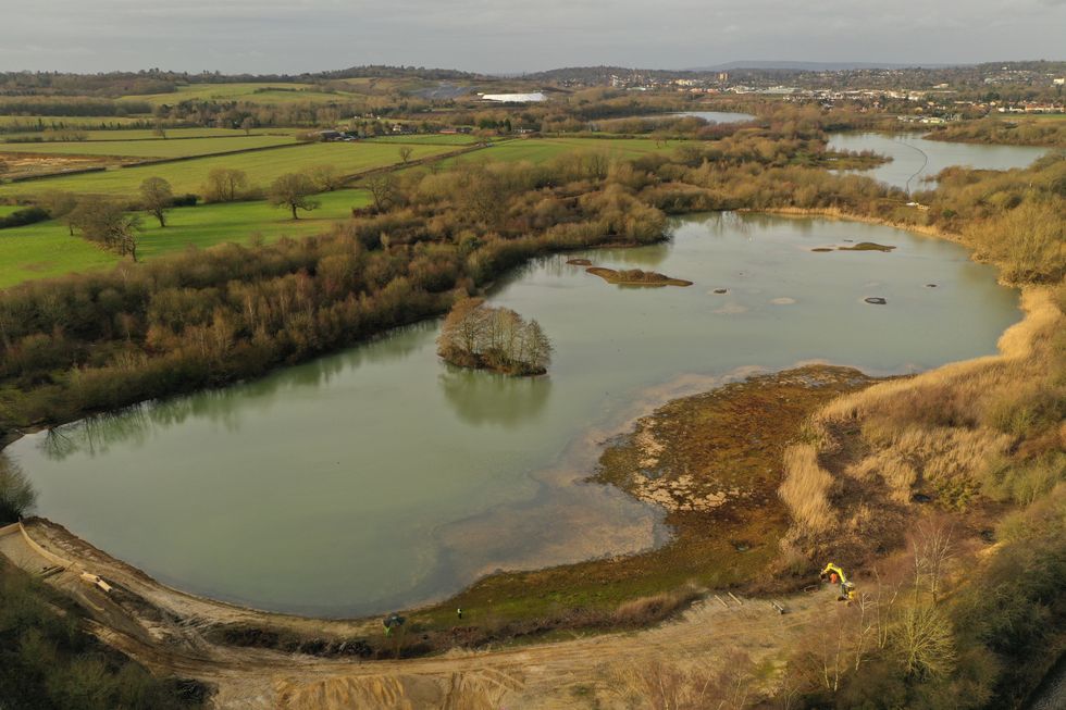 View of the nature reserve originally created from a restored sand extraction site