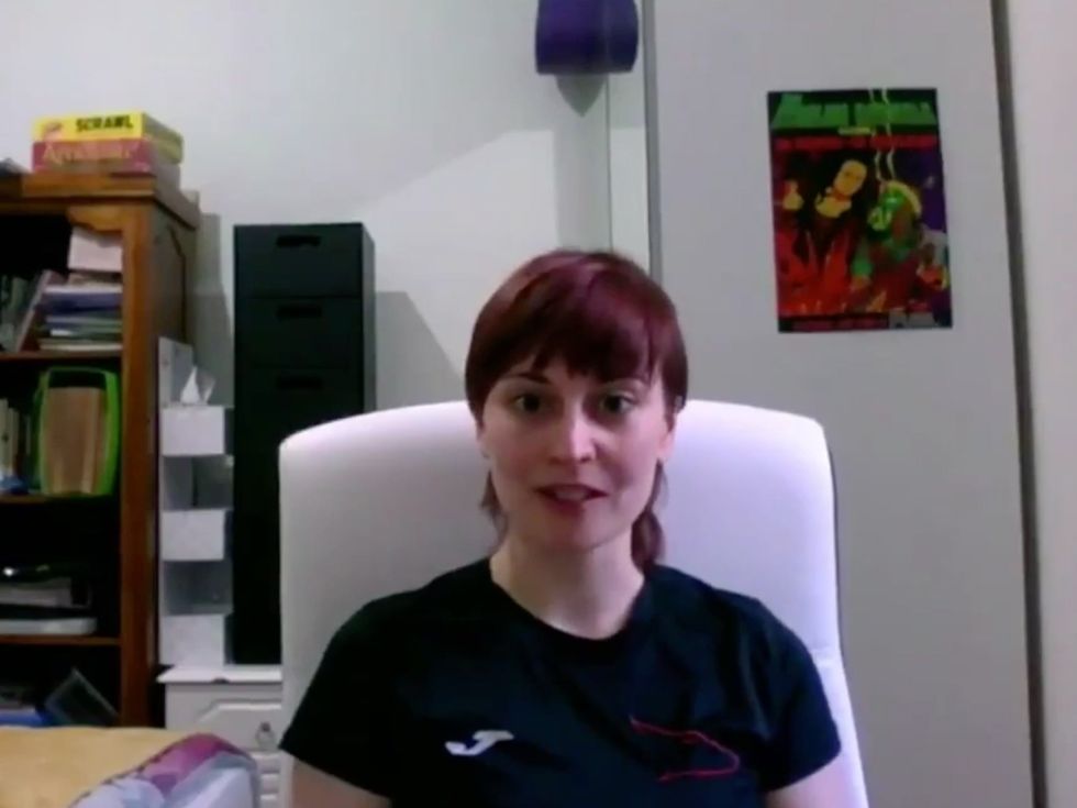 Viewers spotted an unusual item in the background of Amos\u2019s interview