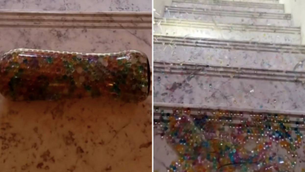 TikTok videos of glass bottles rolling down stairs spark debate