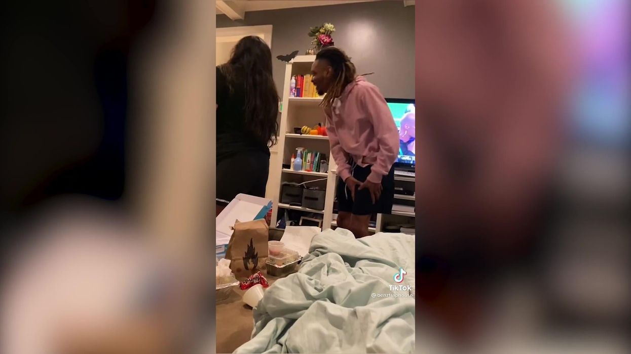 Period pain simulator brings man to his knees in agony