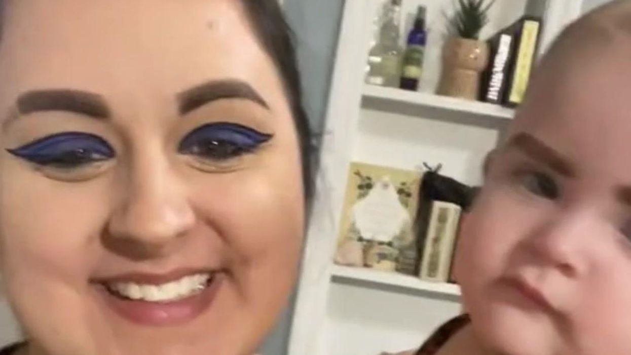 TikTok Mum pranks partner by drawing thick eyebrows on baby