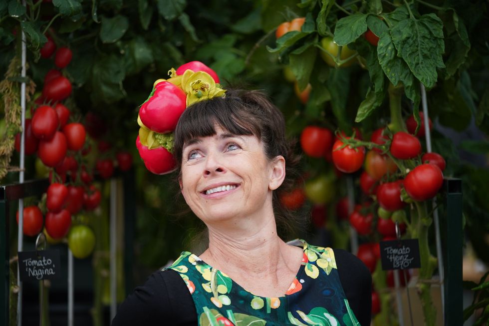 Visitor Francijn Suemondt on the Pennard Plants stand