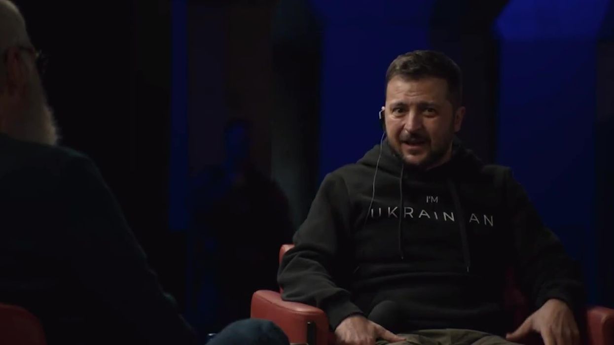 Zelensky explains the poignant meaning behind Ukraine’s ‘simple’ flag in Netflix special