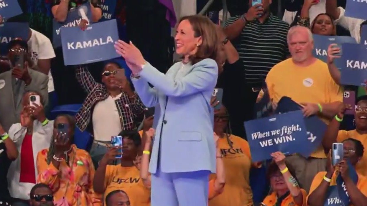 Kamala Harris Rapper Rally Kamala Harris supporter, Parker Short, goes viral for singing along to ...