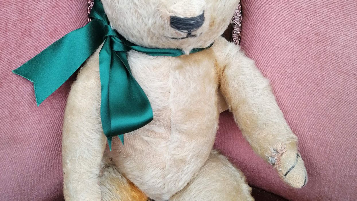 Wartime teddy bear Blitzy will be sold at auction after being found in an attic (Hansons/PA)