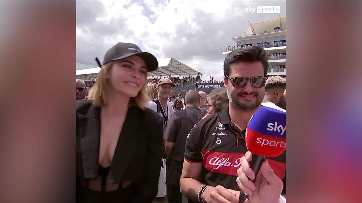 Cara Delevingne mocked by Formula One pundit in viral interview fail