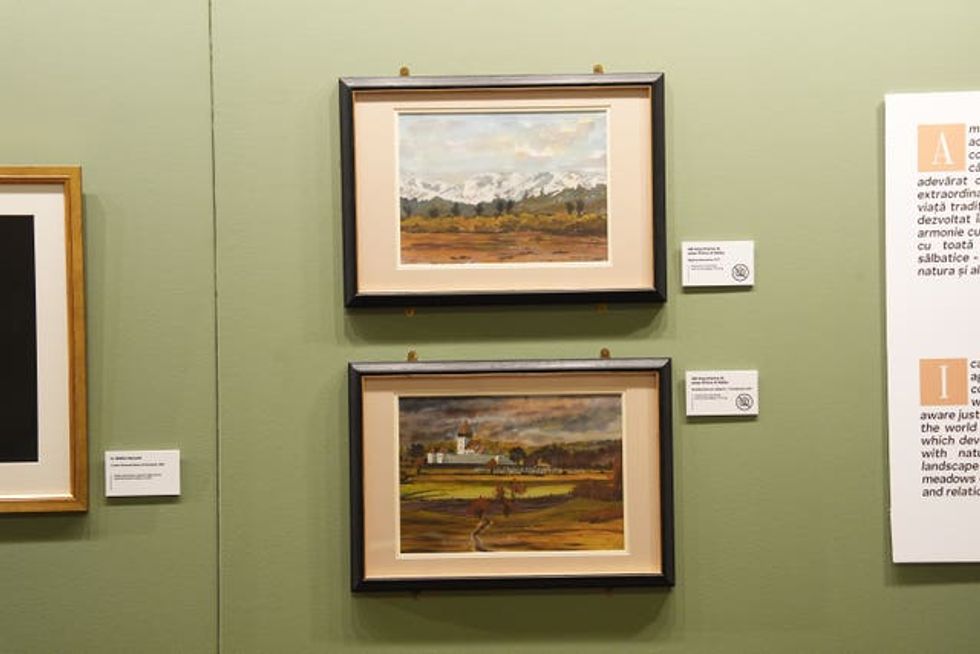 Watercolours painted by the King, when he was the Prince of Wales, on show during the Queen Marie of Romania exhibition at the Garrison Chapel in London.