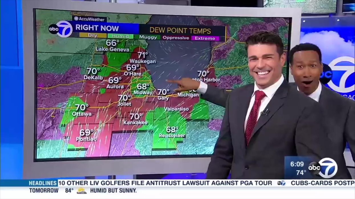 Weatherman stunned to discover his TV is a touch screen