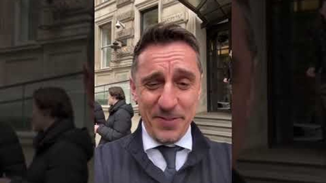 Gary Neville's trip to Wembley on Sunday was pure chaos and involved Floyd Mayweather
