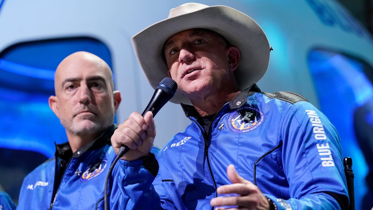 <p>“When you get up there and you see it, you see how tiny it is and how fragile it is,” Bezos said upon landing.</p>