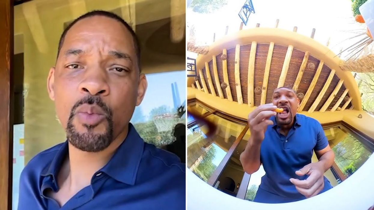 Will Smith recreates bizarre AI spaghetti video