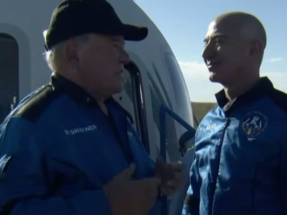 William Shatner and Jeff Bezos