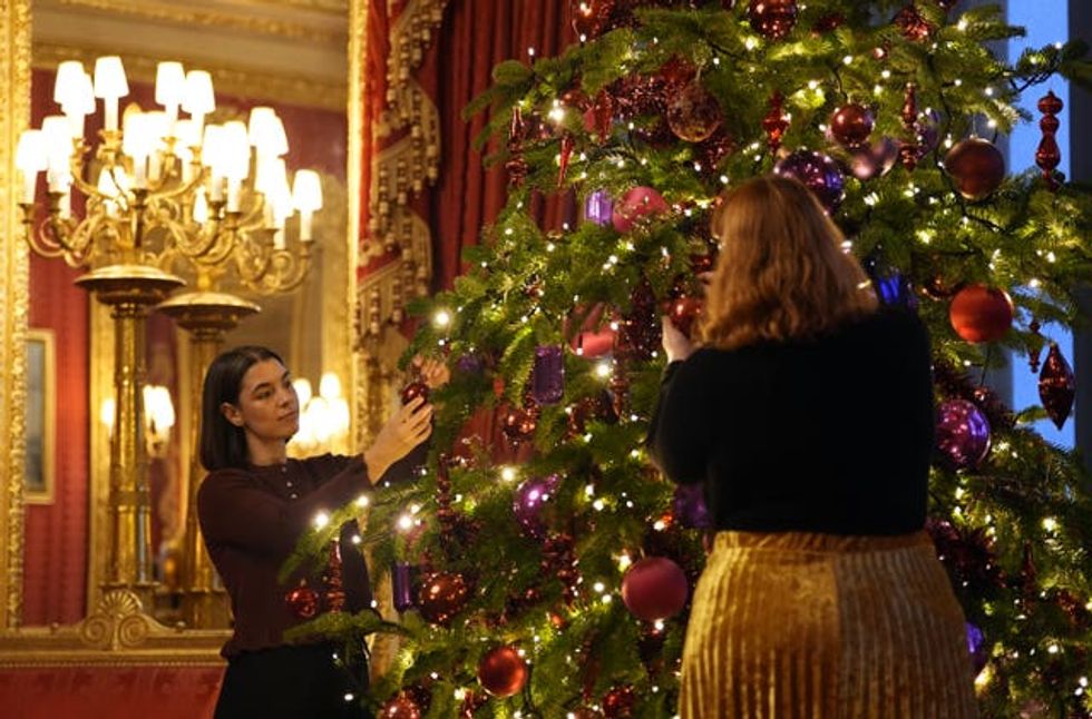 Windsor Castle has been decorated for Christmas